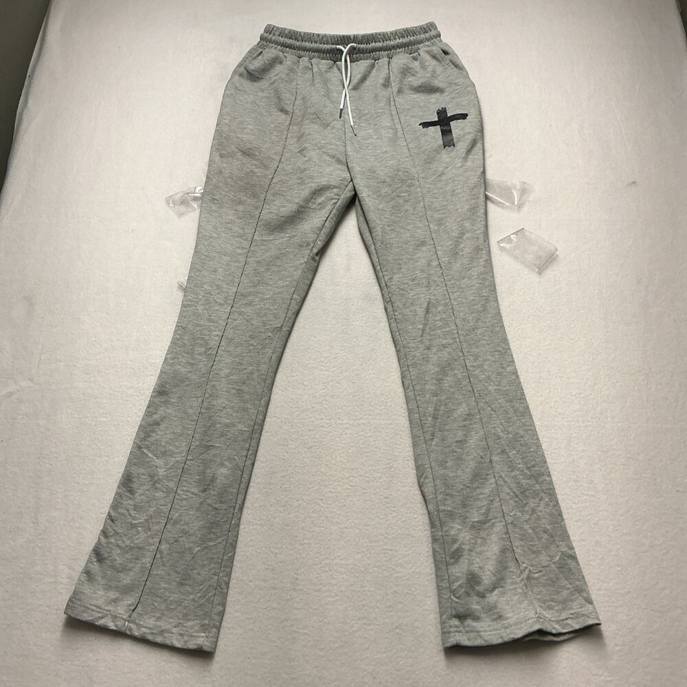 Cross Women's Jersey Flare Trackpant Heather Gray With Pockets Size Large, 4259